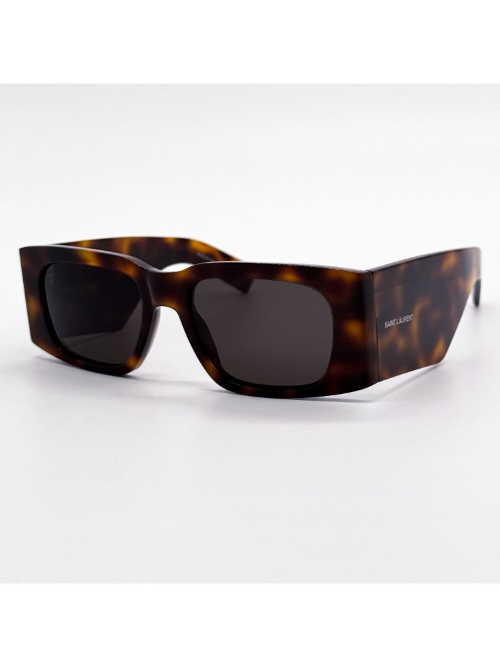 NEW SAINT LAURENT SUNGLASSES SL654 003 WOMEN SQUARE HAVANA/GRAY EYEWEAR - Picture 3 of 14